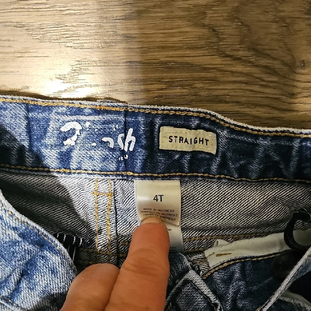OshKosh B'gosh Light Blue Kids  Jeans Toddler 4t Boy Girl Adjustable Straight